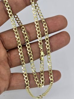 10k Real Gold Cuban Curb Chain 4.5mm 22 Inches