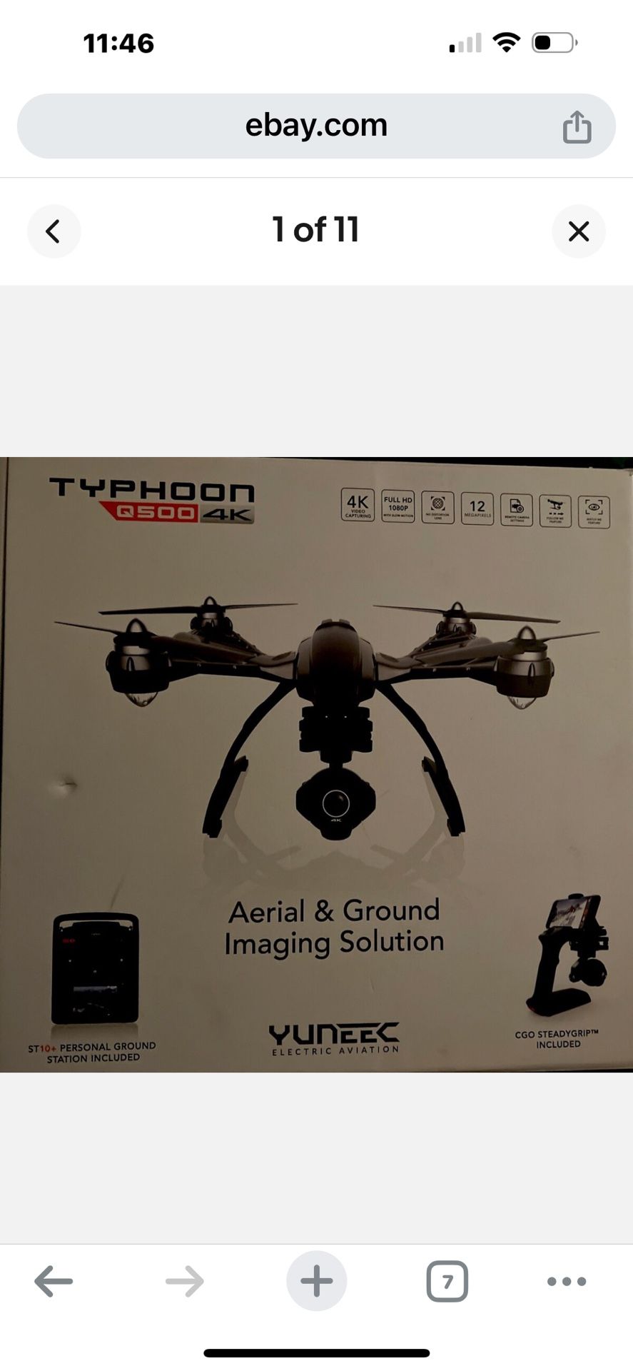 Yuneec Q500 4K Typhoon Quadcopter with Camera