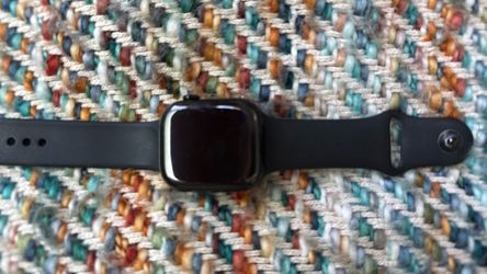 Apple Watch Series 10 (GPS only – no cellular), 46mm, silver aluminum case with black sport band.