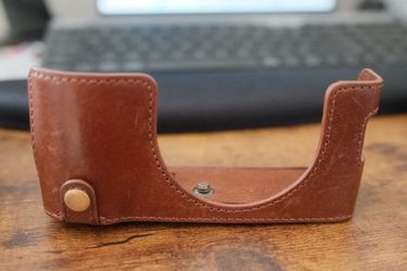 Fuji X100VI Leather Half Camera Case Brown