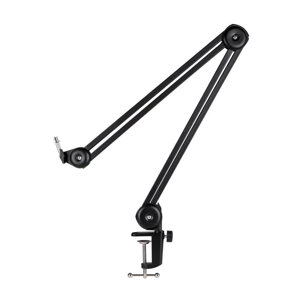 Melon Audio Microphone Boom Arm Stand, Heavy Duty Mic Suspension Scissor Boom Stand with Mic Clip and Cable Ties Perfect For Vocal Recording, Streamin