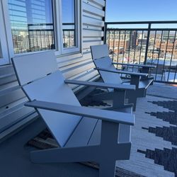 Set Of 2 Loll “lollygagger” Outdoor Chairs 