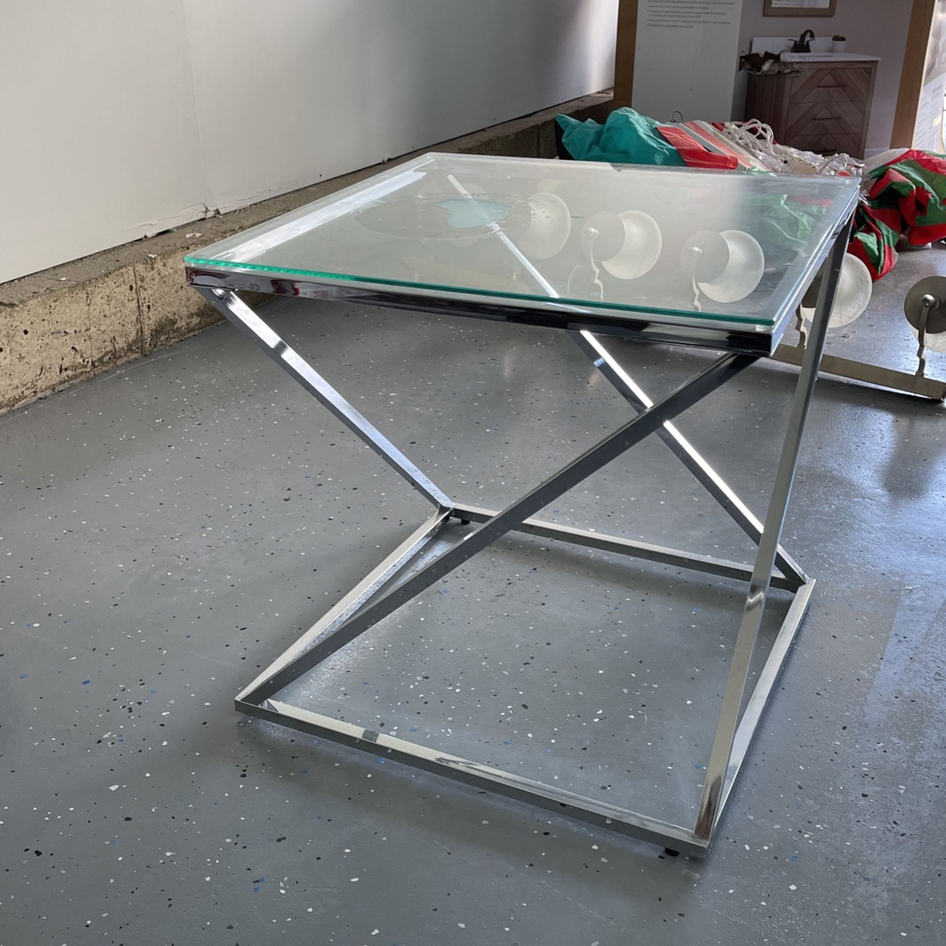 Glass End Table