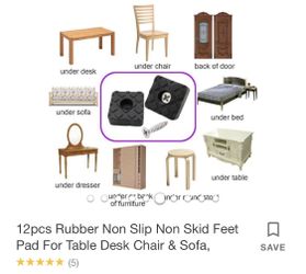 8 rubber chair grippers