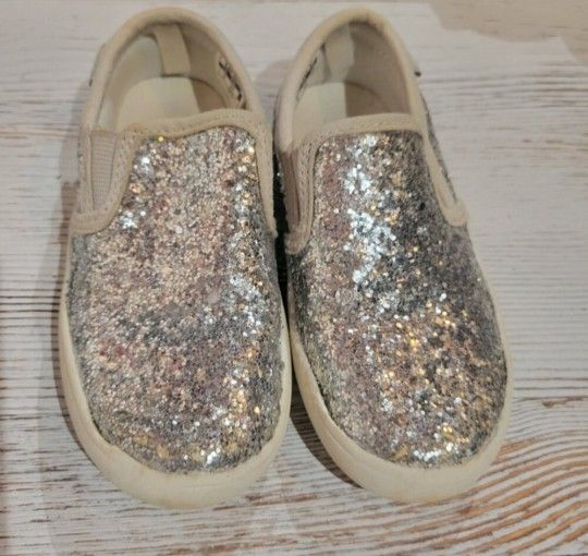 Silver Carter's Slip-on Sneakers - Toddler Size 8