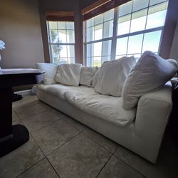 White Fabric Couch  $600