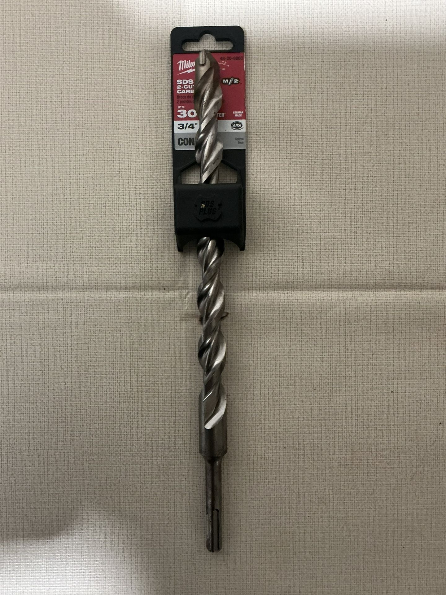 Milwaukee. 3/4 in. x 12 in. 2-Cutter SDS Carbide Drill Bit.