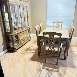 Dining Table Chairs And Dining Buffet And Hutch