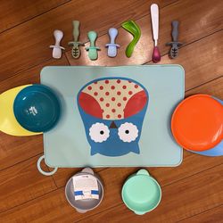 Baby Plate, Bowl, Mat and Spoons