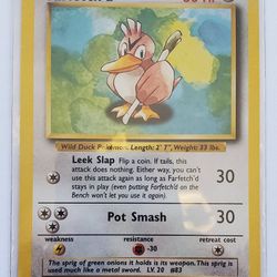 Pokemon Base Set 1st Edition Farfetch'd 27/102