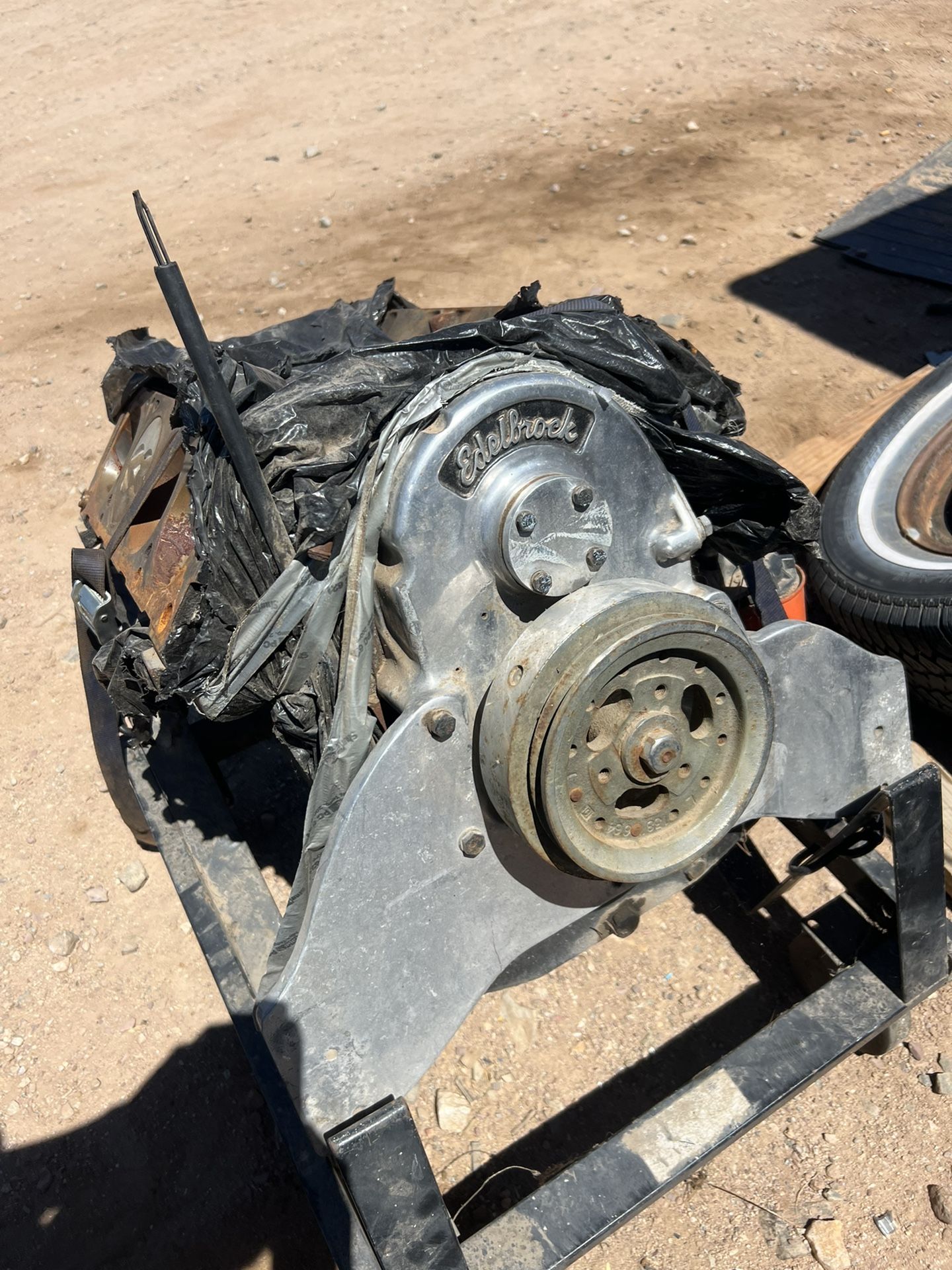 Ford 390 Boat Short Block With Edelbrock Engine Plate