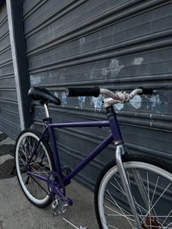 Purple Fixed Gear Single Speed Bike