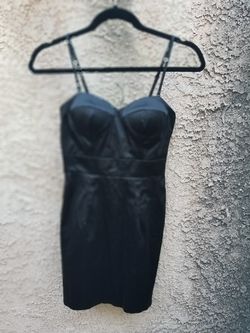 Black satin type dress from forever21 small