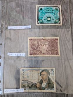 WW2 Occupational Banknotes Lot