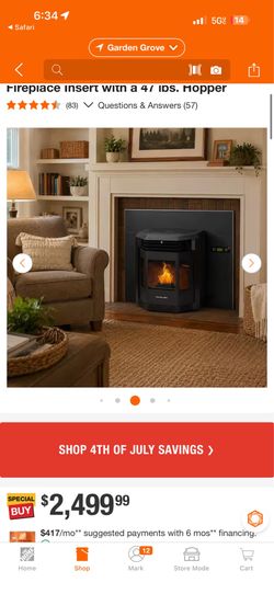 New ComfortBilt 2800 sq. ft. EPA Certified Pellet Stove Fireplace Insert with a 47 lbs. Hopper