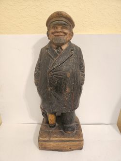 Vintage 60's Hand-Painted Captain Sailor Statue