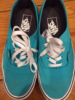 Teal Vans - Size 6.5 Women's