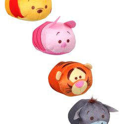 Disney Tsum Tsum Mini Plush Set - Winnie the Pooh, Tigger, Piglet and Eeyore