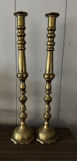 Brass Candle Stick Pillars 