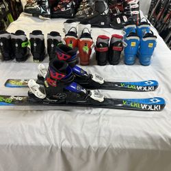 Volkl Kids Ski Package With Boots And Bindings 
