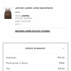 Michael Kors Bag Pack
