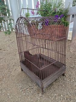 Vintage metal birdcage