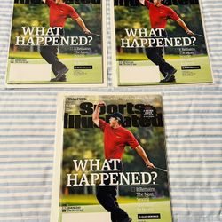 ( 3 ) Tiger Woods Sports Illustrated Magazines In Near Mint Condition