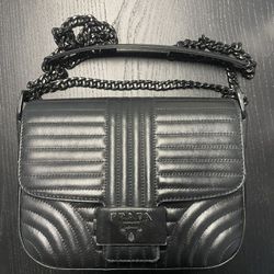 Black Prada Diagramme Bag 