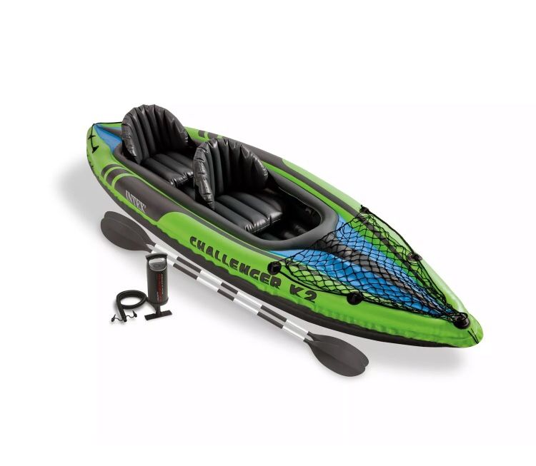 Intex Challenger K2 Kayak, 2-Person Inflatable Kayak Set with Oars and Pump - NEW!!!