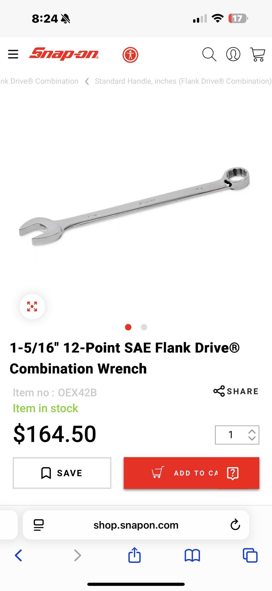 1 5/16 Snap On Wrench