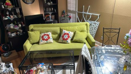 Sofa/dinning Table/ Center Living Room Table And 2 Small Side Tables Glass