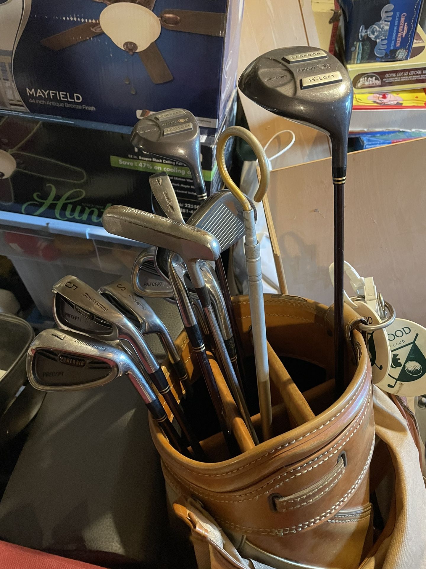 Golf Club Set With Leather Bag!