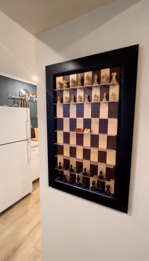 Vertical Chess Board And Pieces