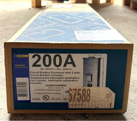 Square D QO 200 Amp Single phase (120V) Fusible Outdoor Enclosed Circuit Breaker  NEW