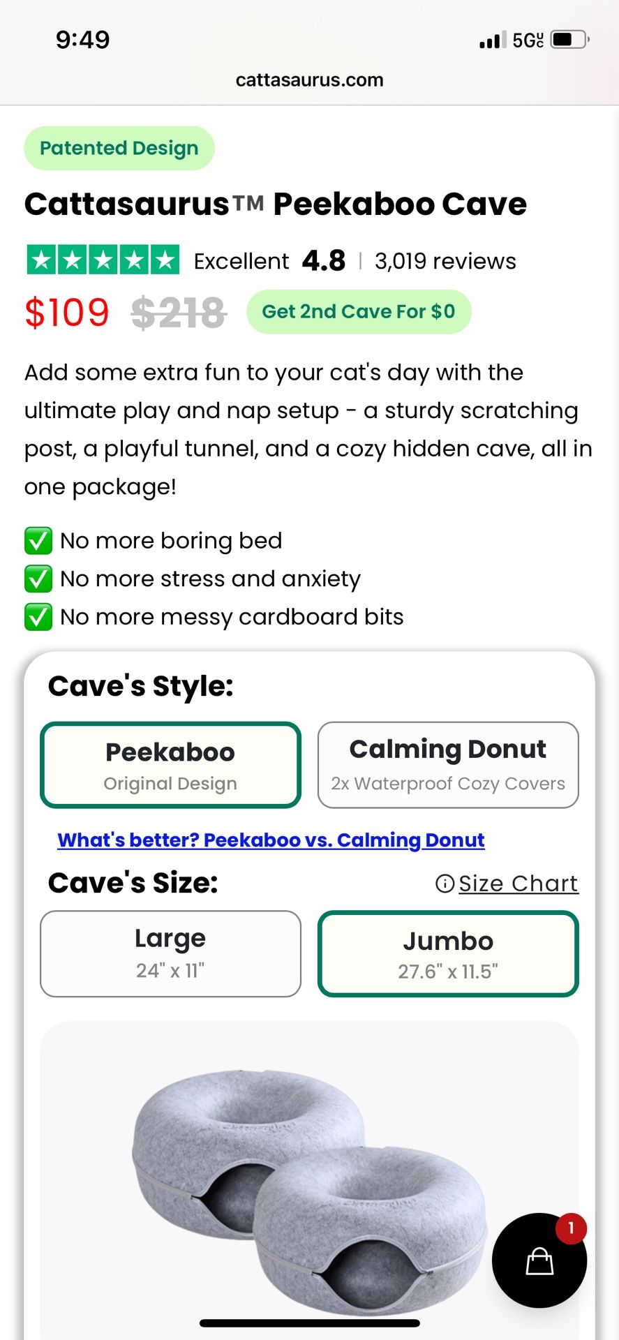 New Cattasaurus Donut Cave 