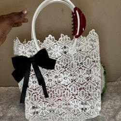 White Lace Bag