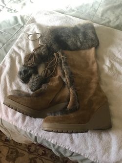 Coach fur boots size 9