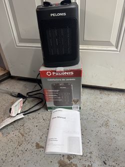 New Pelonis Personal Ceramic Heater With Thermostat 1500 Watt.