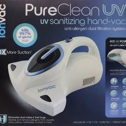 Ionvac — PureClean UV sanitizing hand-vac 
