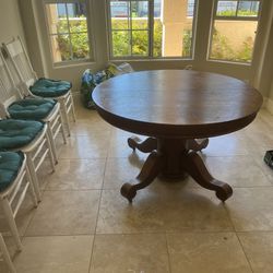 Wooden table with chairs (6 chairs)