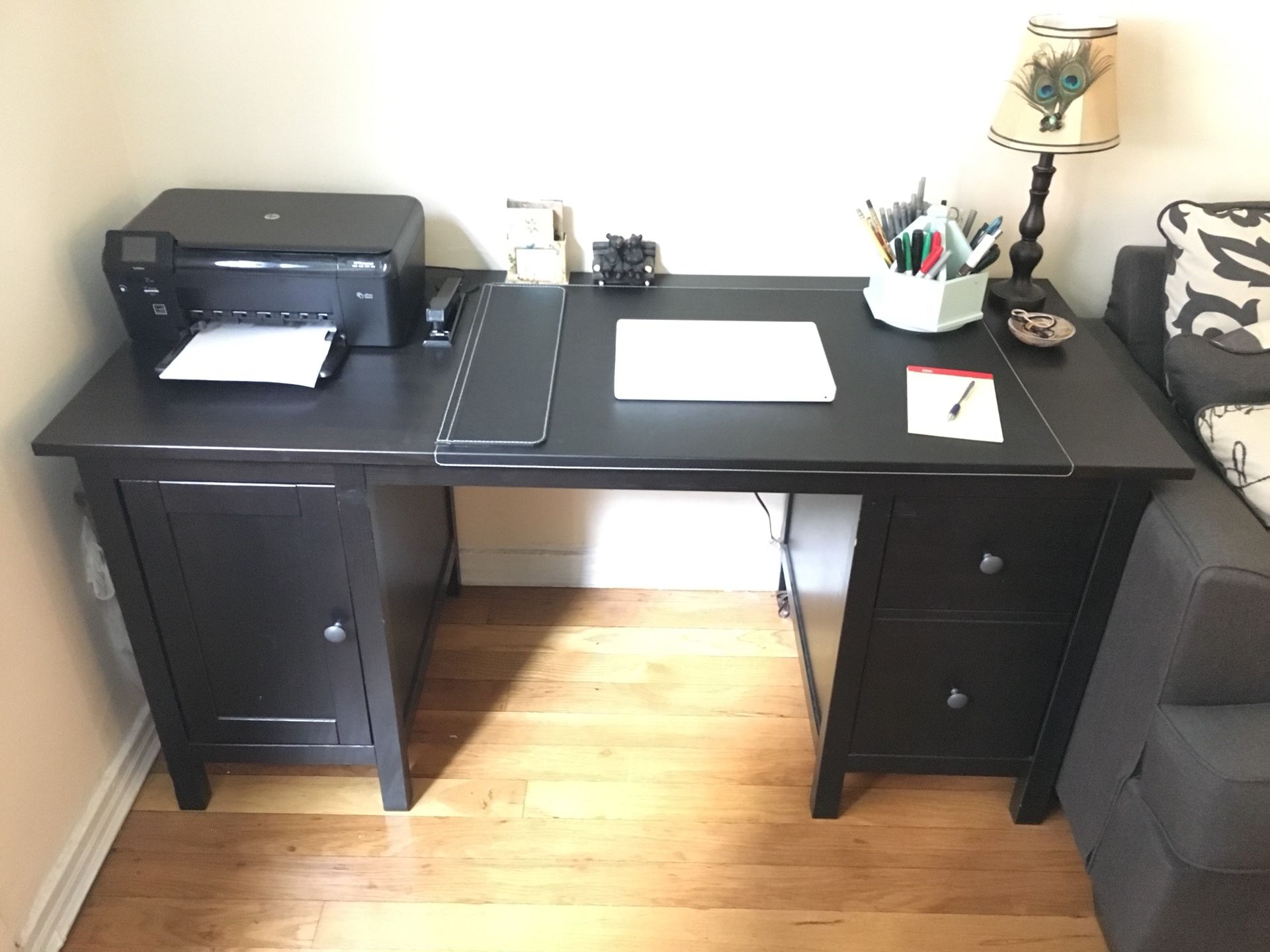 Desk and book shelf