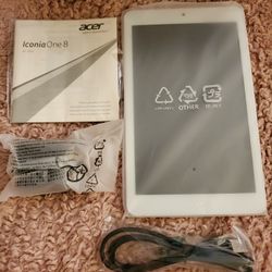 NIB Acer 8" Tablet, 16 GB, WI-Fi/Bluetooth, MicroSD Slot