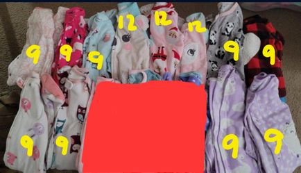 Lot of Fleece Carters Pjs 9m To 12m