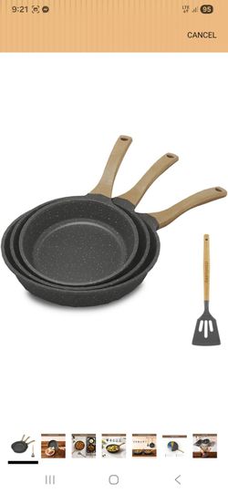 Cookware 3 Piece Omelette Pan Skillet Set