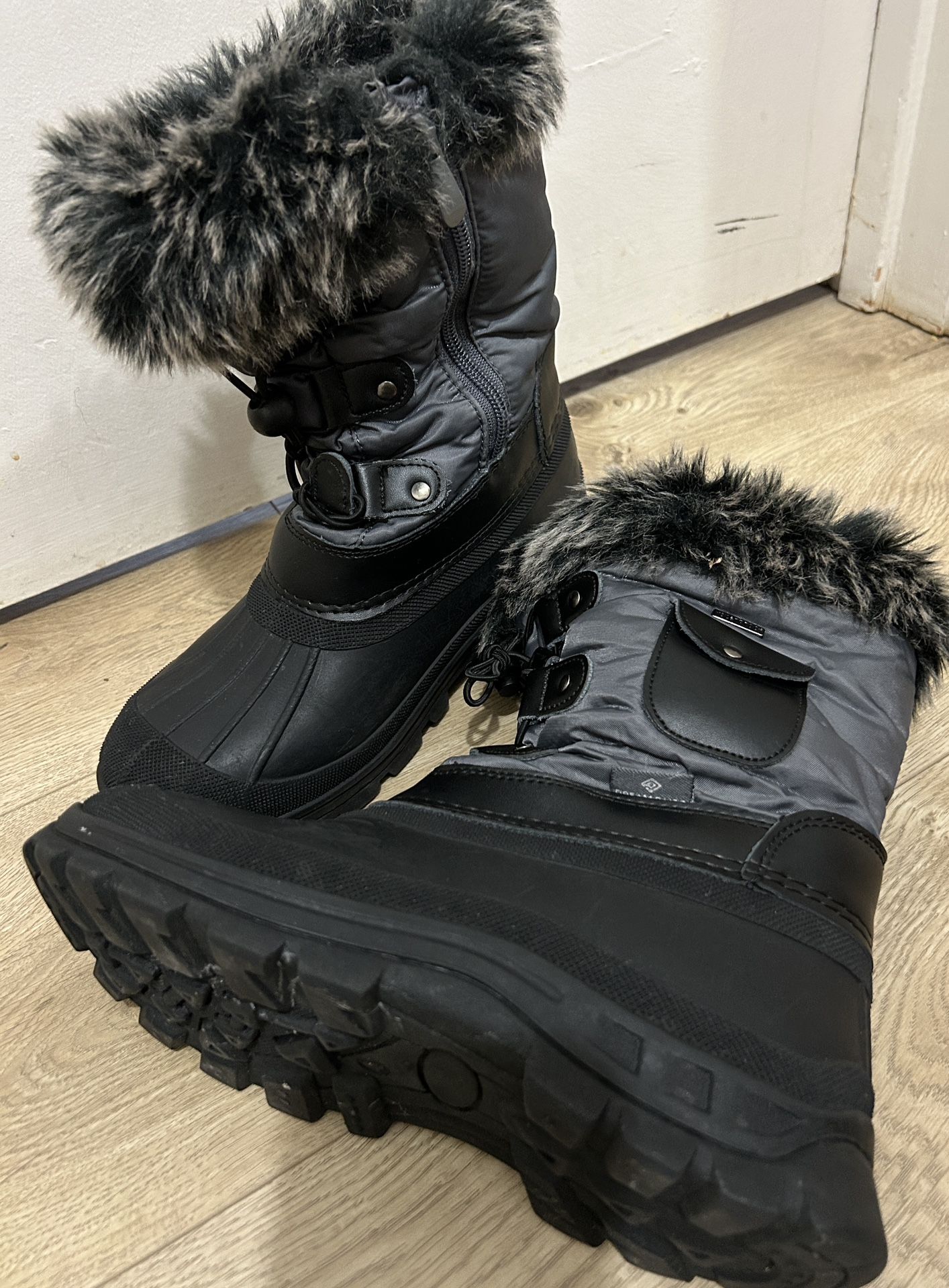 Youth Kids Waterproof Insulation Snow Boots Size 4