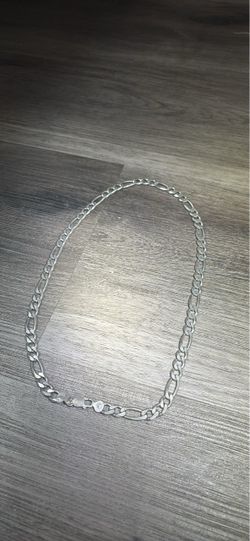 Giant Silver Figaro Chain Necklace