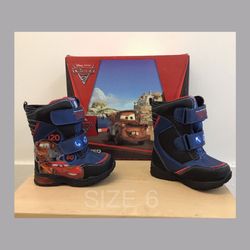 Disney Pixar Cars  kids baby snow winter boots size 6