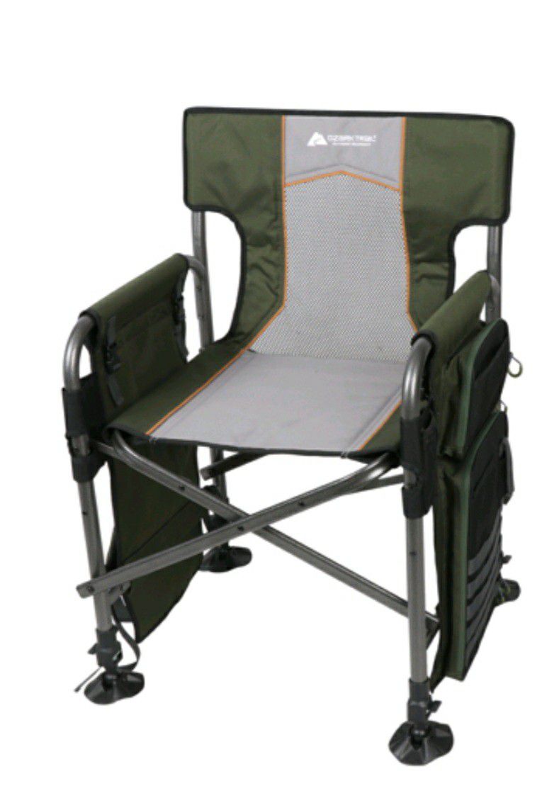 Fishing chair with rod holder