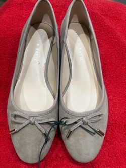 Polly & Katie Grey Suede Ballet Flats