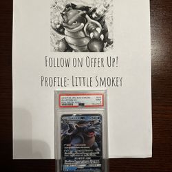 Pokémon PSA 9 Japanese Blastoise EX - Sun & Moon